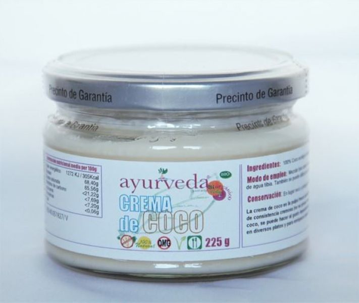 Biologische Kokoscrème 225 gr - AYURVEDA