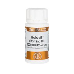 Comprar EQUISALUD Holovit Vitamina D3 2.000 UI + K2 60 UG 50 Cápsulas Por 22,08€