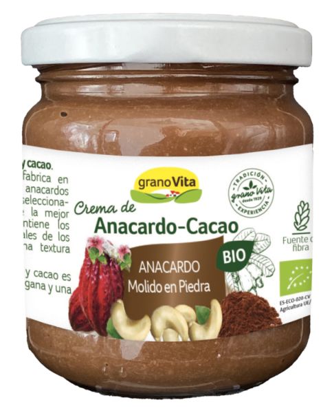 Crema d'Anacard amb Cacau Bio 175 g - GRANOVITA