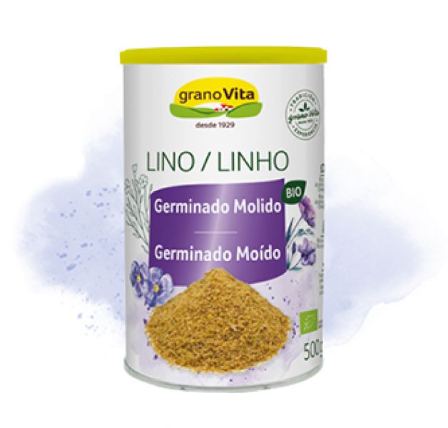 Linho Germinado Moído Orgânico 500 g - GRANOVITA