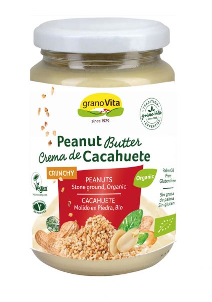 Organic Crunchy Peanut Butter 350 g - GRANOVITA