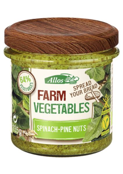 Organic spinach and pine nut spread 135 grams