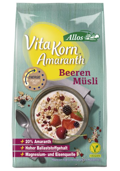 Bio amaranth and red fruit muesli 375 grams