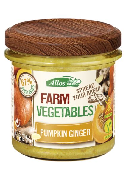 Bio pumpkin and ginger spread 135 grams - ALLOS