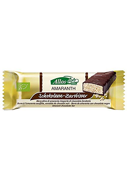 Barras de Amaranto com Chocolate Amargo BIO 25 g 16 Unidades