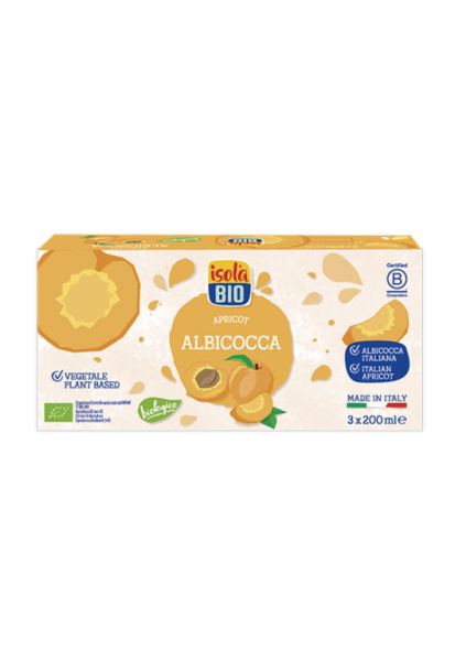 Organic Apricot Juice 3 x 200 ml - ISOLA BIO