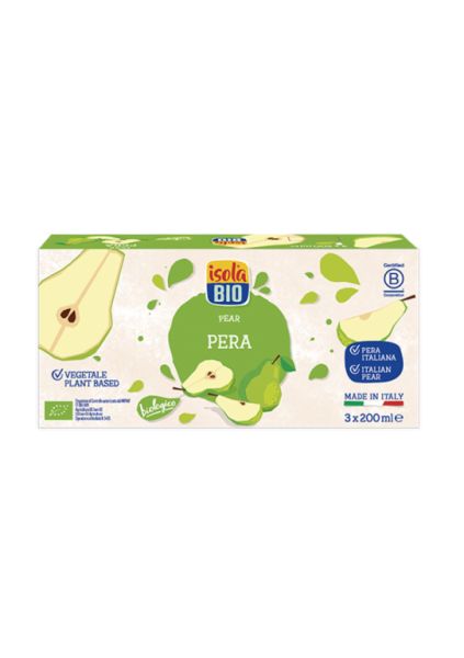 Organic Pear Juice 3 x 200 ml - ISOLA BIO