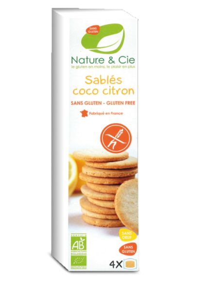 Coconut and Lemon Biscuits Gluten Free Bio 125 g