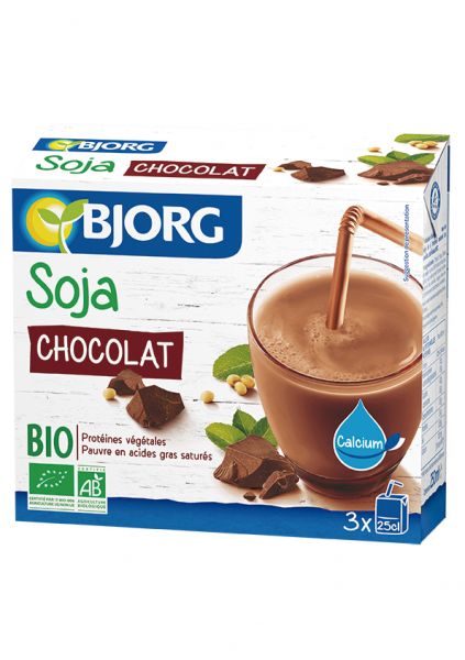 Bebida Mini Soja con Chocolate y Calcio BIO 3 Unidades de 25 cl