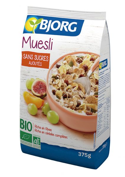 BIO Fruktmüsli utan tillsatt socker 375 g - BJORG