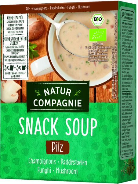 SOUPE INSTANTANÉE AUX CHAMPIGNONS BIO 3 X 17 gr