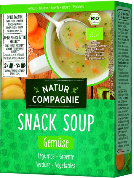 INSTANT SOUP ORGANIC VEGETABLES 3 X 18 gr