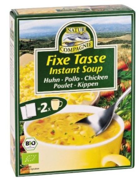 INSTANT ORGANIC CHICKEN SOUP 2 SACHETS IN A BOX 34 g