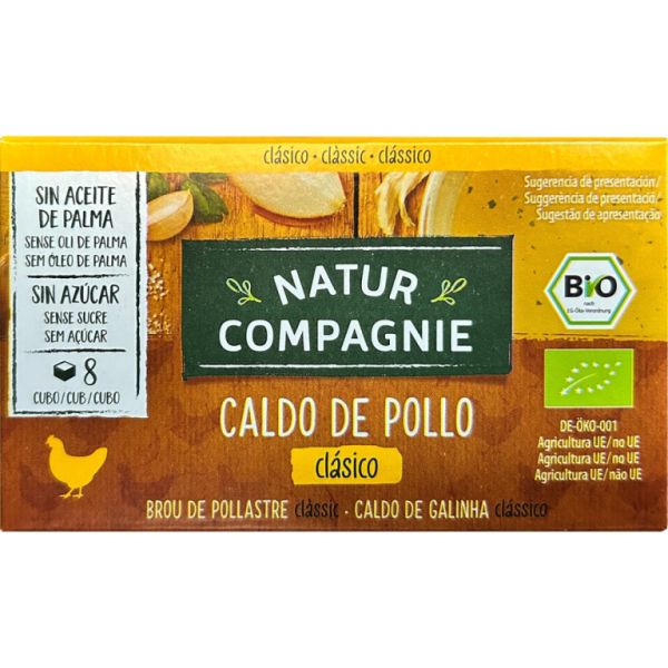 Bouillon de Poulet Bio 8 Cubes - NATUR COMPAGNIE