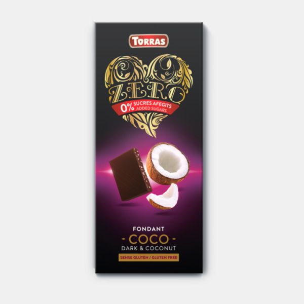 Chocolate Amargo Zero com Coco 125 g - TORRAS