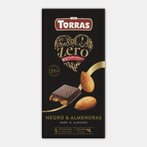 Zero Chocolate Negro con Almendras Enteras 150 g