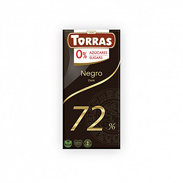 Chocolate Amargo 72% Cacau 75 g - TORRAS