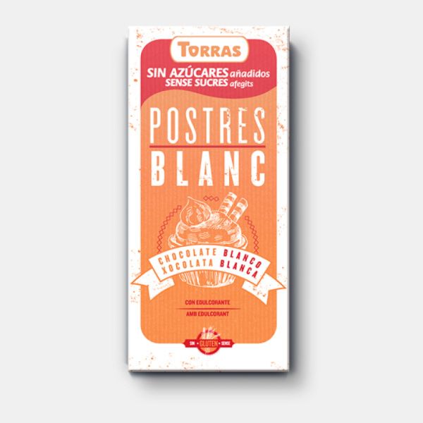 Chocolat Blanc pour Desserts 200 g - TORRAS