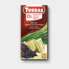 Comprar TORRAS Chocolate Branco com Algas e Flor de Sal Negra 75 g De De 1,52€