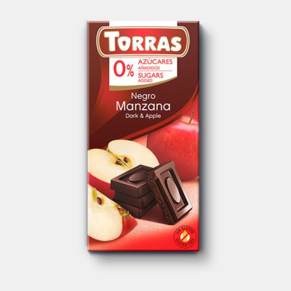 Chocolate Amargo Com Maçã 75 g - TORRAS