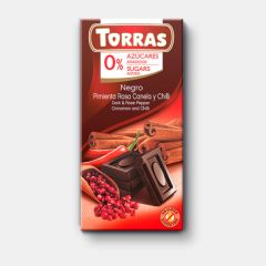 Acheter TORRAS Chocolat Noir Poivre Rose, Piment et Édulcorant 75 g Depuis Depuis 1,52€