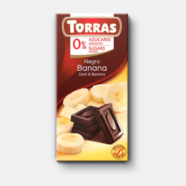 Chocolate Amargo com Banana 75 g - TORRAS