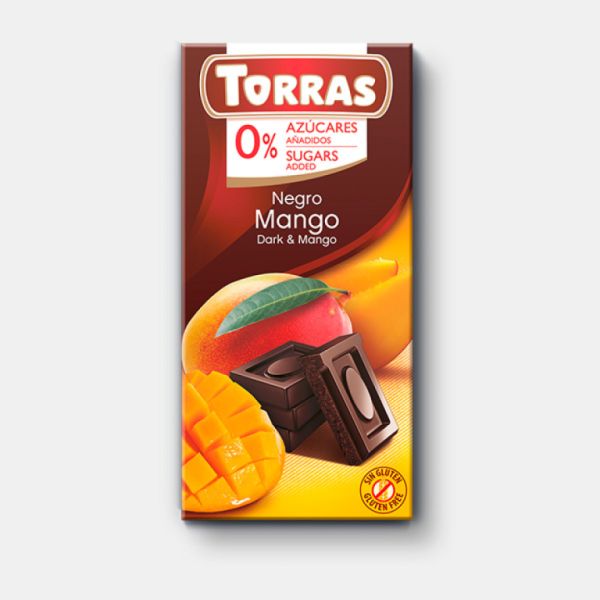 Chocolate Negro Con Mango y Edulcorante 75 g