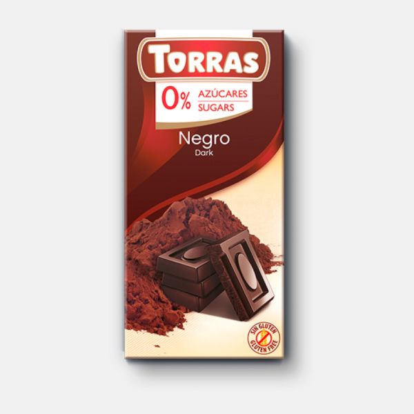 Chocolat Noir 51% Cacao avec Édulcorant 75 g