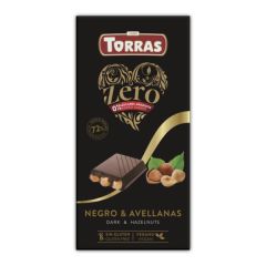 Comprar TORRAS Zero Chocolate Amargo 72% Cacau com Avelãs Inteiras 150 g De De 3,61€