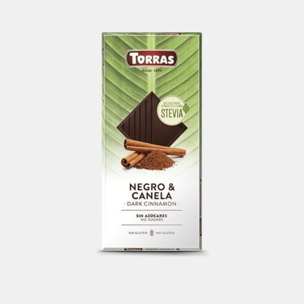 Stevia Chocolate Amargo com Canela 125 g - TORRAS