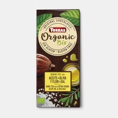 Comprar TORRAS Chocolate Negro 70% Cacau com Azeite e Flor de Sal De De 3,13€