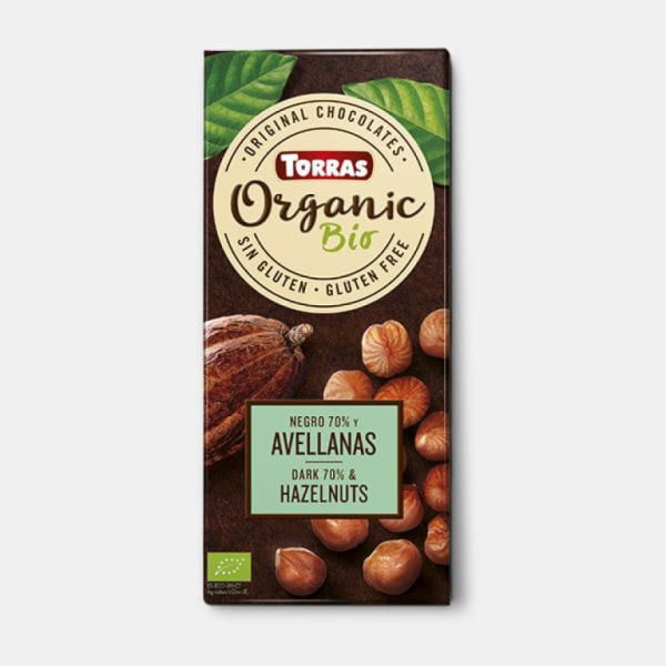 Chocolat Noir 70% Cacao aux Noisettes 100 g