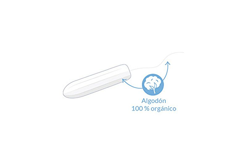 Regular Organic Tampons Without Applicator 20 Units Img 2