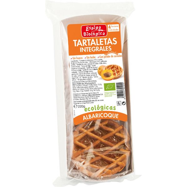 Eco Aprikos Tartlet 4 enheter - ESPIGA BIOLOGICA