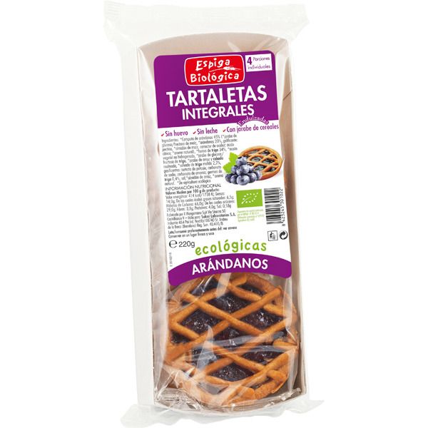 Eco Blueberry Tartlet 4 Units - ESPIGA BIOLOGICA