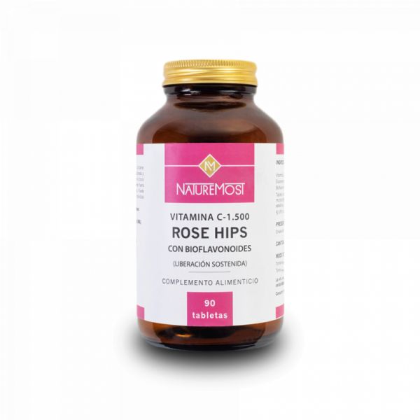 VITAMINA C ROSE HIPS 1.500 mg L. Sostenida 90 Tab