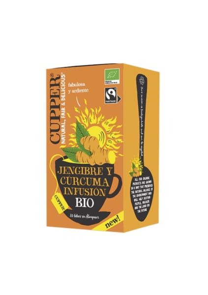 BIO Gember- en kurkuma-infusie 20 zakjes - CUPPER