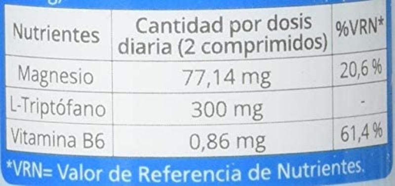 Triptòfan Magnesi Vitamina B6 120 Comprimits Img 4