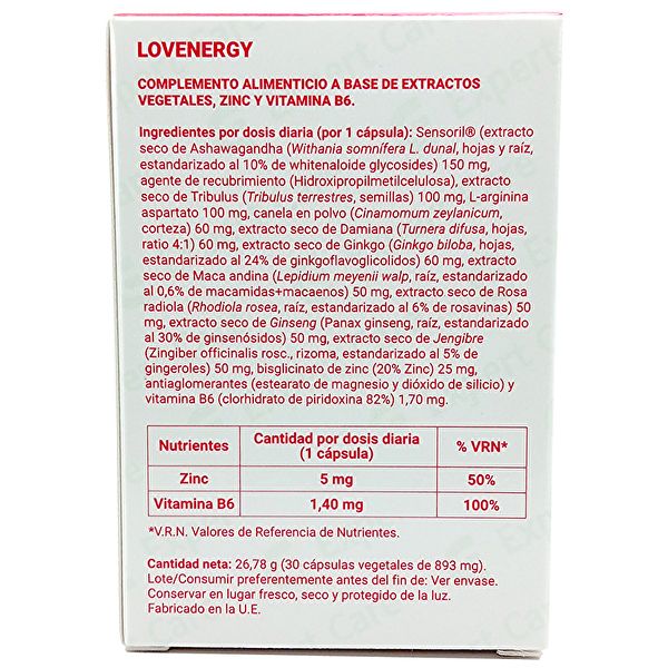 LOVENERGY NATURLIDER 30 plantaardige capsules Img 5