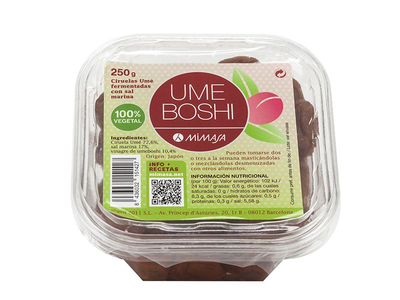 Natural Umeboshi 250 g (Plums) - MIMASA