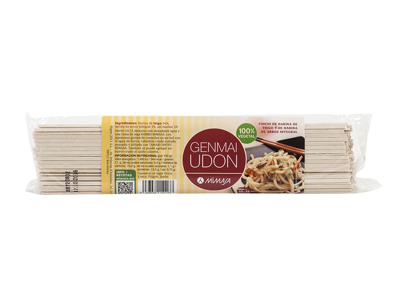 Genmai Udon Espaguete Arroz de Trigo 250 g