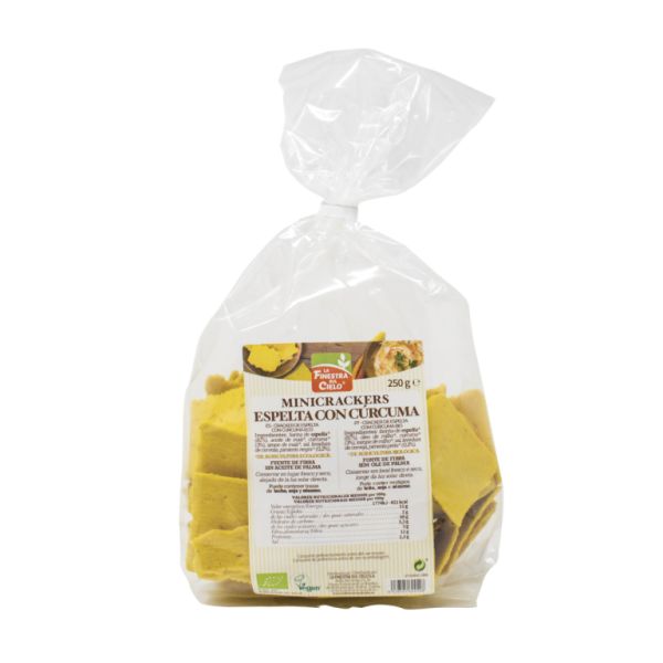 Mini Crackers Épeautre Curcuma Poivre Bio 250g