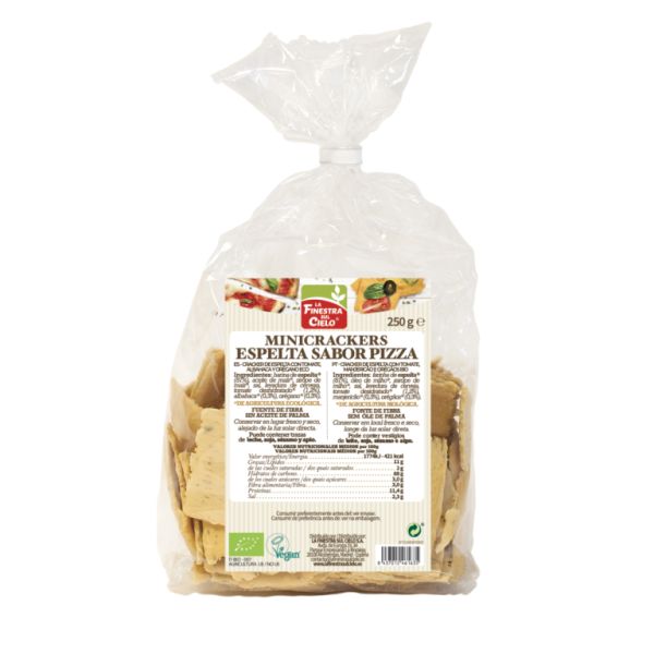 Bio-Mini-Dinkel-Cracker mit Pizzageschmack, 250 g