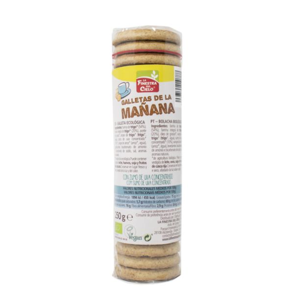 Biscoitos Manhãs Bio Tubo Formato 250g