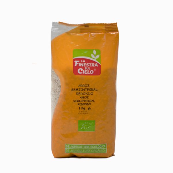 Organic Round Semi Whole Rice 1Kg