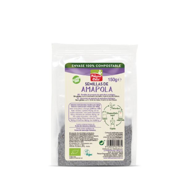 Organic Poppy Seeds 150g - FINESTRA SUL CIELO