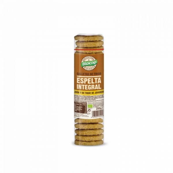 Biscoito integral de espelta gengibre e limão 250 g