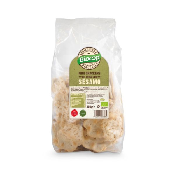 Mini Crackers blat Sèsam 250 g - BIOCOP