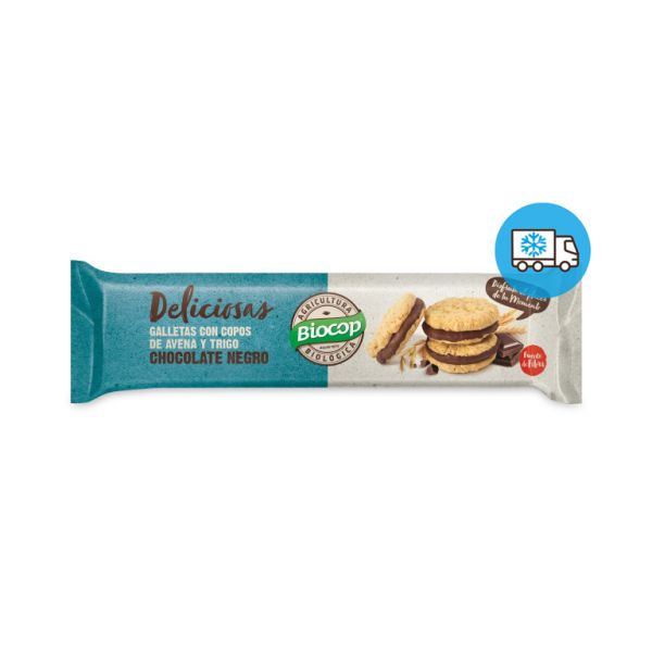 Deliciosos Biscoitos Recheados com Chocolate Preto 150 g