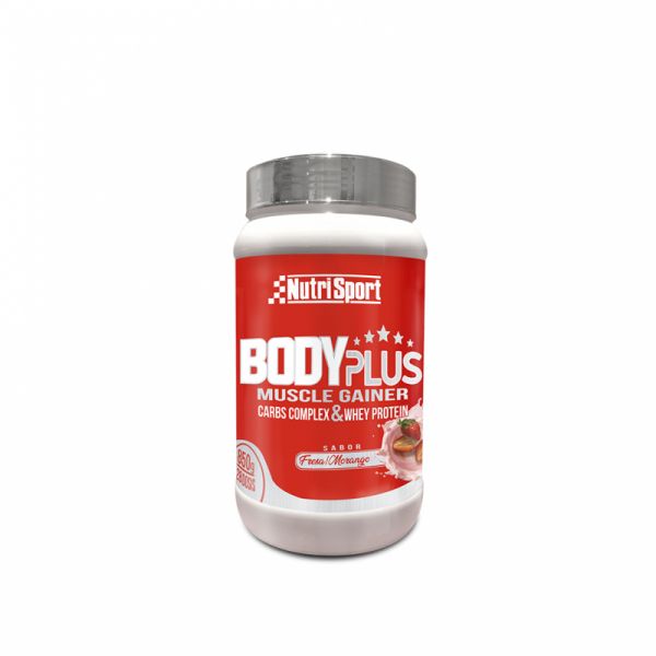 BODYPLUS AARDBEI 850 gr - NUTRISPORT